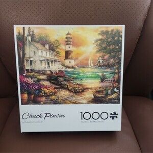 Buffalo Games Cottage By The Sea 1000 Pc Jigsaw Puzzle Chuck Pinson Art